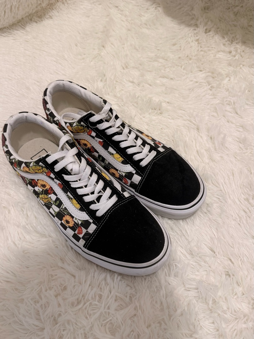 Vans Floral Checkerboard Low-Top Sneakers